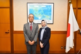Ms. Melody Nurramdhani Laksani and Mr. Kazuo Sunaga, the Japanese Ambassador to ASEAN.